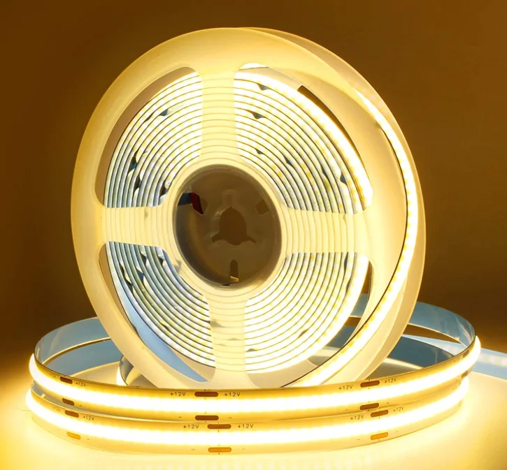 Светодиодная лента высокой плотности 3000K 4000K 6000K DC 12V 24V 320 Leds 8mm 10W 12W Гибкая светодиодная лента COB