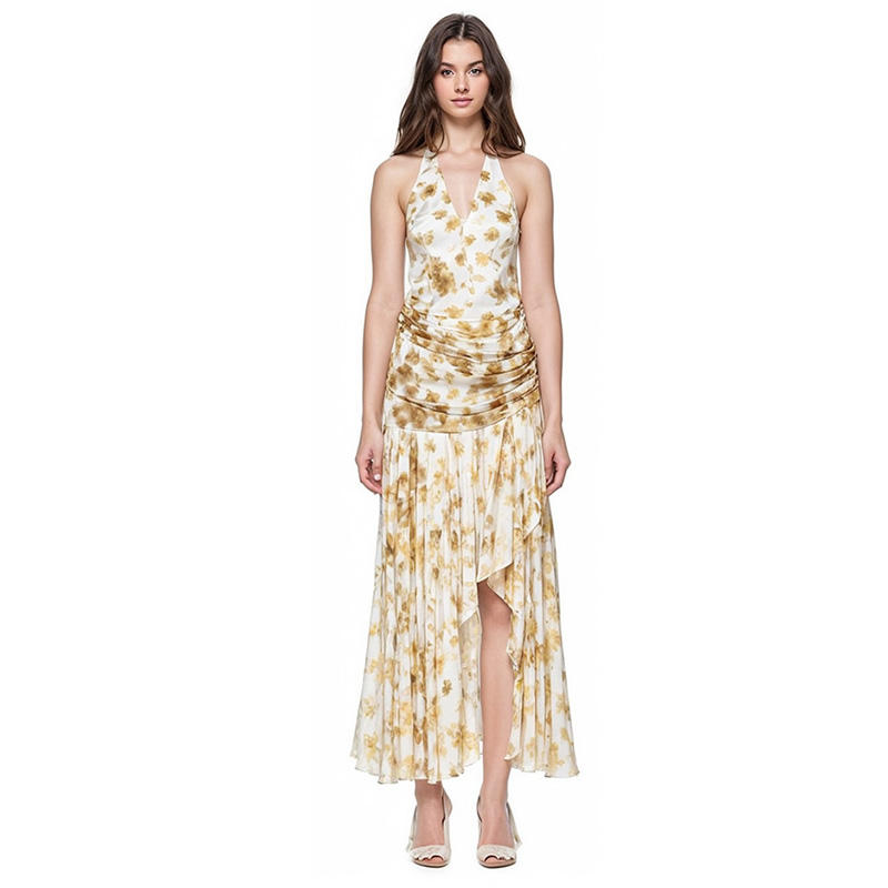 Dollar Dresses Knee-Length Floral Chiffon Summer Style