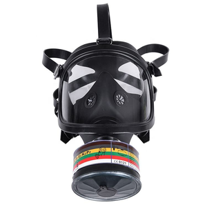CE Approved Full Face Wide Field of View Gas Mask Black Head-mounted Self-priming Filter Fire Volcano & Anti-gas Full-face Mask - Product Image 1