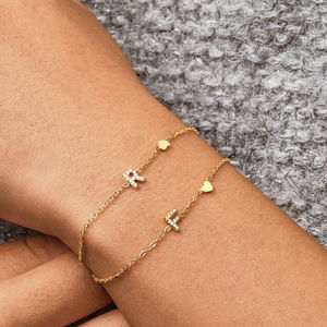 Collier en acier inoxydable avec <span class=keywords><strong>lettre</strong></span> en zircon, collier délicat pour femmes, bijoux en forme de cœur, résistant au ternissement, collier avec <span class=keywords><strong>lettre</strong></span> en pierre CZ - Product Image 5