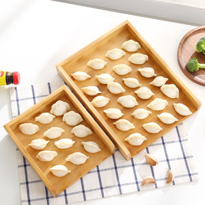 Wooden dumpling trays, multi-tiered stackable <b>boxes</b>, commercial frozen dumpling trays <b>with</b> <b>lids</b>, frozen dessert trays. - Product Image 3