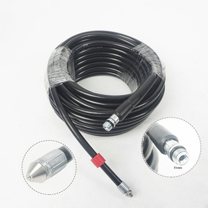 High Pressure Drain Cleaning Hose 1/4 In 5M 10M 15M 20M <b>25M</b> 30M PVC Rubber Stainless Steel For Pipe Dredging - Product Image 2