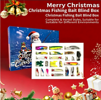 Coffret Cadeau de Noël de leurres de pêche en plomb, boîte mystère, appâts souples artificiels variés pour les amateurs de pêche en lac et en rivière
