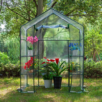 Serre portable à 4 niveaux en PVC, mini-serre de jardin