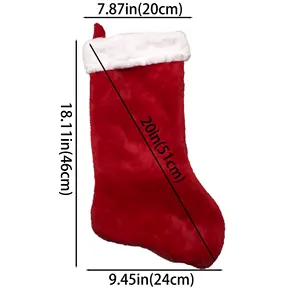 New Elegant Christmas Stocking With Knitting Christmas Tree Snowflake Alphabet Pendant Custom Size Gift Socks For Holiday Season