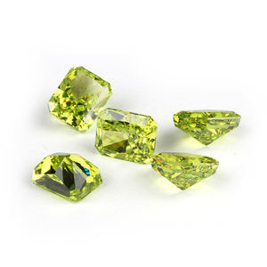 Zhengyong 5A gemas sintéticas 4mm 13mm rectángulo Zirconia cúbica rosa púrpura joyería suelta corte de flor 13mm corte de Flor de hielo Zirconia - Product Image 4