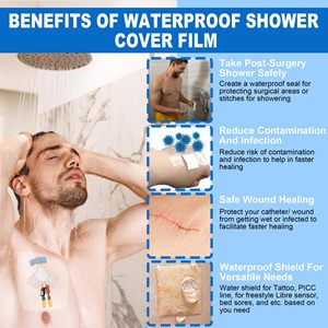 Waterproof <strong>Picc</strong> <strong>Line</strong> Patch Shields Pd <strong>Catheter</strong> Shower Protector Wound Bandage for Showering - Product Image 3