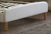 Base de Cama Moderna Tapizada en Tela Gris Claro, Tamaño Queen, Fácil de Montar, Ideal para Apartamentos de Alquiler