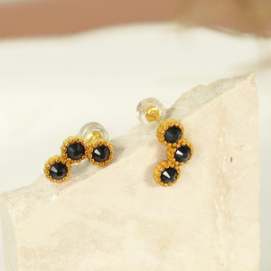 Emerald Zircon Gold Plated <b>Clip</b> On Earrings Geometric U Shape Bezel Setting Zinc Alloy Fashion Jewelry Gift Women's Ear <b>Clips</b> - Product Image 3