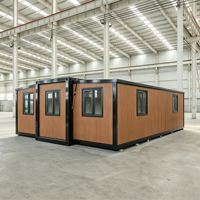 Maison conteneur extensible de 30 pieds (9,14 m) et 56 mètres carrés, 2 chambres, maisons modulaires préfabriquées, usine chinoise, bureau conteneur pliable