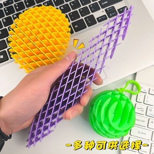 Juguetes de mano de buena calidad, elásticos, multicolor, para aliviar el estrés, juguetes de malla elástica, juguete de gusano elástico - Product Image 5