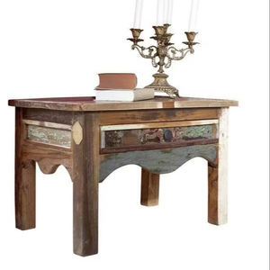 Armoire de rangement Table de chevet carrée en bois avec tiroir Produit en vrac Mobilier de chambre à coucher classique fait main Table de nuit Côté lit - Product Image 1