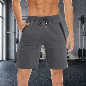 Pantalones Cortos Casuales de Hombre al por Mayor, Tejidos de Lona, Cintura Elástica, Secado Rápido, Poliéster y Algodón, para Verano, Gimnasio, Correr, Ropa Deportiva - Product Image 4