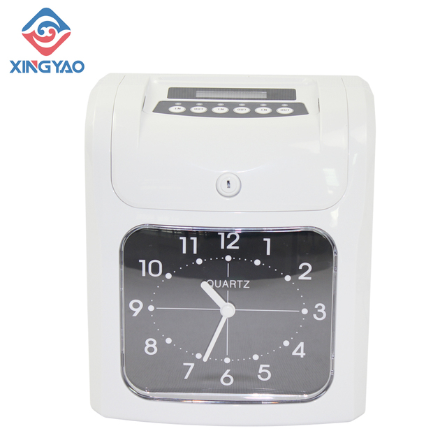 Check in Punch Card Clock Electronic Time Recorder W-960 Attendance Digital Time Recording Machine with Rechargeable Battery