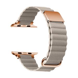<span class=keywords><strong>Correa</strong></span> de reloj con imán de Cuero al por mayor para <span class=keywords><strong>Apple</strong></span> iWatch Series diseño de cinturón con hebilla inversa - Product Image 2