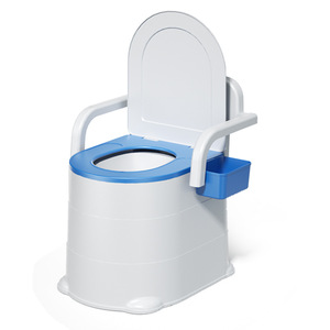 Baby Guard Town <b>Portable</b> <b>Commode</b> For Elderly Adults With Armrests And Cup Holder 3kg Weight Easy Installation - Product Image 1