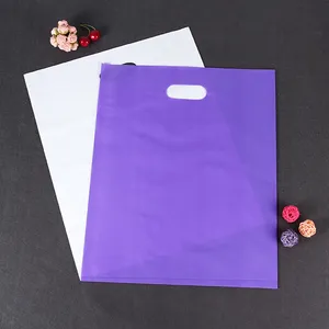 Individuell bedrucktes Logo Personal isierte PE-Waren gestanzte Plastiktüte mit Griff - Product Image 2