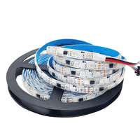 Bande lumineuse LED RGB adressable WS2811 SMD 5050 DC12V/24V IP68 étanche, fil de cuivre flexible, découpable, pour décoration intérieure