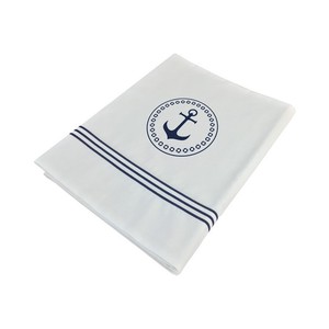 Santorini Marine Business 280x130 cm piatto e misura lenzuolo unico bianco federa traspirante stile semplice per uso ospedaliero - Product Image 1