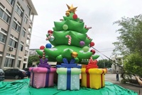 Répliques d'arbres gonflables géants personnalisés, diverses décorations d'arbres de Noël gonflables avec cadeau