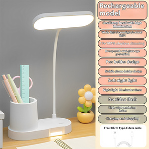 3 Trong 1 Bàn Đèn Không Dây Nhựa Cổ Ngỗng Văn Phòng Nghiên Cứu Cạnh Giường Ngủ Có Thể Sạc Lại Cảm Ứng Bàn Đèn Với Chủ Bút Ánh Sáng Ban Đêm - Product Image 5