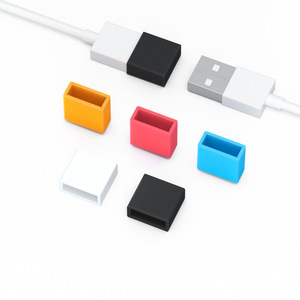 Multi Color Silicone <b>USB</b> Connector Protection Cap For Data Cable <b>Plug</b> Dust Cover - Product Image 1