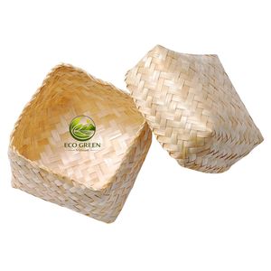 Caja de Bambú Mini para Decoración de Bodas y Regalos, Bambú Natural de Vietnam, Tejido de Bambú Artesanal, Clásico Hecho a Mano - Product Image 1