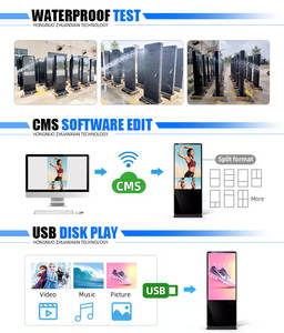 55 pulgadas al aire libre IP67 Publicidad Pantalla LCD Soporte de piso legible por la luz del sol Tótem <span class=keywords><strong>digital</strong></span> <span class=keywords><strong>exterior</strong></span> con función SDK - Product Image 5