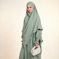 Ensemble Abaya Farasha sur mesure pour femmes, OEM ODM, vente en gros, vêtements modestes, vêtements musulmans islamiques
