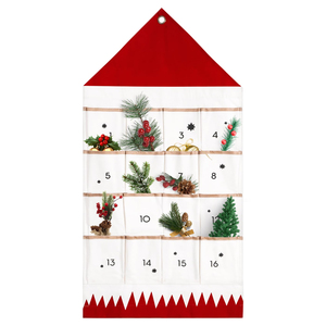 Calendrier de l'Avent en Coton 60x120cm pour Décoration de Fête de Noël, DIY avec Pochettes, Vente en Gros, Direct Usine, Écologique, Cadeau de Noël - Product Image 5
