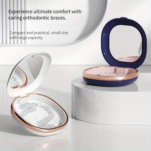 Boîte de rangement en plastique portable pour accolades et prothèses dentaires porte-dents magnétique pour le stockage orthodontique et de nettoyage - Product Image 2