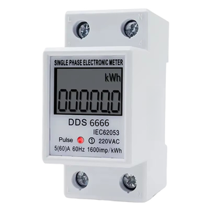 Đơn-giai đoạn 220V LCD kỹ thuật số điện wattmeter resettable Zero kWh Điện áp & hiện tại tiêu thụ điện năng truy cập với DIN đường sắt - Product Image 1