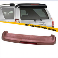 HS Alerón de Techo Trasero de Fibra de Carbono ABS con Lámpara para Ventana Superior para Toyota 4Runner 2003 2004 2005 2006 2007 2008 2009