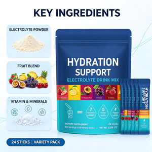 Sobres de Polvo Electrolítico Sin Azúcar para Hidratación Rápida <span class=keywords><strong>y</strong></span> Apoyo Energético, OEM ODM, Marca Privada, 20 Sobres - Product Image 5