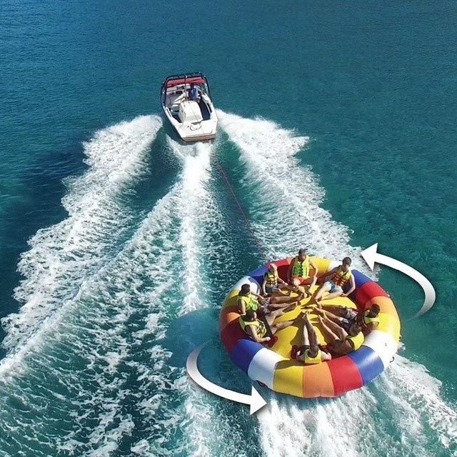 Hot Inflatable Water Sports Equipment Water Park Towable Tube Disco Boat Inflatable