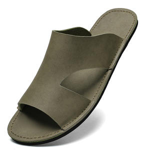 Grote maat zomer heren casual instapsandalen met één bandje, PVC bovenwerk, EVA zool, retro strandschoenen - Product Image 2