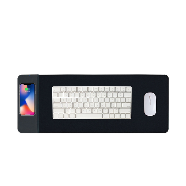 Fast 15W Multifunction Desk Organizer Mat Leather Detachable Wireless Charger Charging Desk Mat Mouse Pad for Phone Android