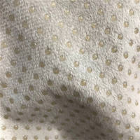 Tissu de matelas en microfibre suédée antidérapante avec points en silicone et points polka, revêtement antistatique