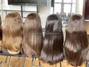 Livraison gratuite 23 "perruque juive de cheveux humains vierges européens Transparent pour dentelle pour les femmes couche slave de cheveux bruts - Product Image 5