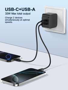 מטען קיר מהיר LDNIO Q2 סיטונאי PD 33W לטעינת טלפונים ניידים עם תקע EU US <span class=keywords><strong>UK</strong></span>, USB Type C, מתאם מטען לטלפון - Product Image 2