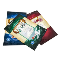 Sachet d'emballage alimentaire PE personnalisé à fond plat avec fermeture éclair et marquage à chaud, pochette stand-up pour côtelettes de porc