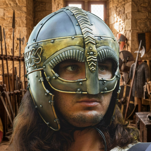 Casco Vikingo con Armadura de Cadena, Casco de Guerrero Vikingo - Product Image 4