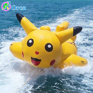 เรือลากน้ำเป่าลมลายปิกาจูสุดน่ารัก สนุกสนาน สำหรับเล่นน้ำในฤดูร้อน - Product Image 1
