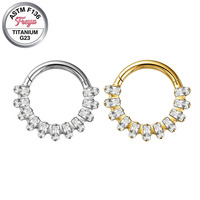 Anneaux de nez Freya en titane pour femmes et hommes, anneaux articulés pour septum, cartilage, conque, rook, hélix, tragus, daith