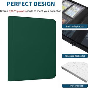 Nouvel Album de Cartes en Cuir PU Imperméable à 4 Poches avec Fermeture Éclair Sécurisée pour Cartes à Collectionner - Product Image 4