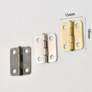 Furniture Hinge 18x15mm Antique Bronze Iron Surface Mount Chinese Style Standard H-Type Antirust - Product Image 1