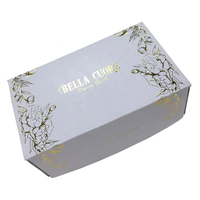 Ventes chaudes, boîte d'expédition en carton ondulé de haute qualité, blanche pure, avec logo personnalisé, pour l'emballage de vêtements et de chaussettes