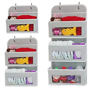 Cloth Bedroom Wall-Mounted Hanging Closet Organizer Cross-Border Storage Bag With Door Hanging Wall Finishing Bag Storage