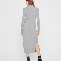 Cardigan long en cachemire de conception mince de style de mode Robe en cachemire de laine de bouton de tricot pour les femmes