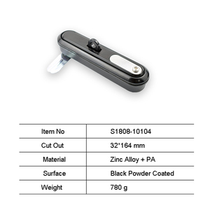 Manija de aleación de zinc, barra de bloqueo, Control con llave 5G, cerradura de puerta de gabinete de Metal, manija de Panel, manija oscilante con candado - Product Image 3